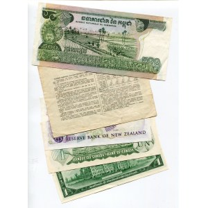 World Lot of 5 Notes 20th Century