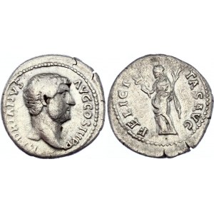 Roman Empire Hadrianus Felicita Denarius 117 - 138 AD