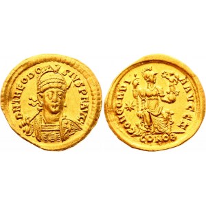 Roman Empire Constantinople Theodosius II AV Solidus 408 - 420 AD