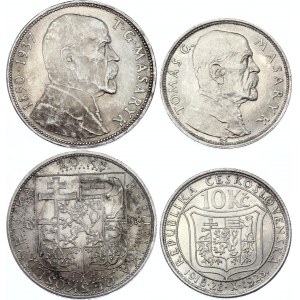 Czechoslovakia 10 & 20 Korun 1928 - 1937