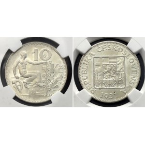 Czechoslovakia 10 Koruna 1931 NGC MS 63