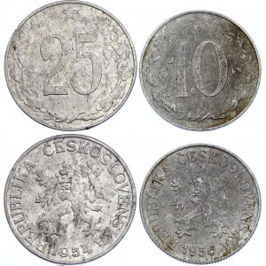 Czechoslovakia 10 & 25 Haleru 1954 - 1956