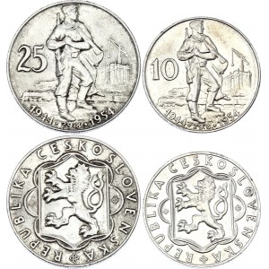 Czechoslovakia 10 & 25 Korun 1954