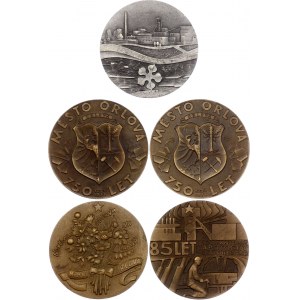 Czechoslovakia Orlov City Lot of 5 Medals 1980th