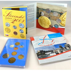 Slovakia & Austria Lot of 2 Annual Coin Sets 2003 & 2005