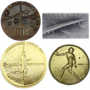 Slovakia Bratislava City Lot of 4 Medals