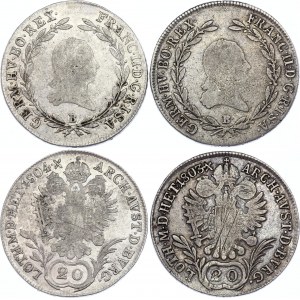 Austria 2 x 20 Kreuzer 1803 & 1804 B