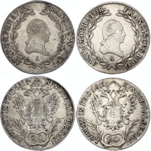 Austria 2 x 20 Kreuzer 1811 & 1815 A