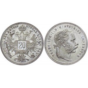 Austria 20 Kreuzer 1869