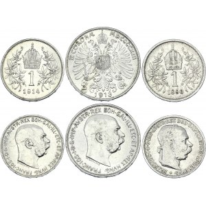 Austria 2 x 1 & 2 Corona 1893 - 1913