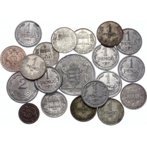 Hungary Lot of 20 Coins 1858 - 1943