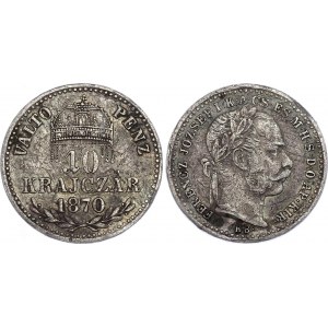 Hungary 10 Krajczar 1870 KB