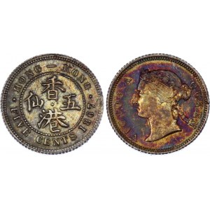 Hong Kong 5 Cents 1867