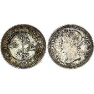Hong Kong 5 Cents 1887