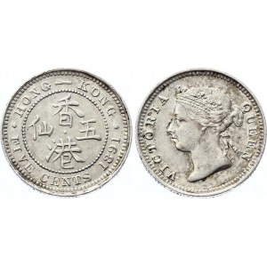Hong Kong 5 Cents 1891