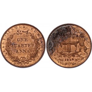 British India 1/4 Anna 1858