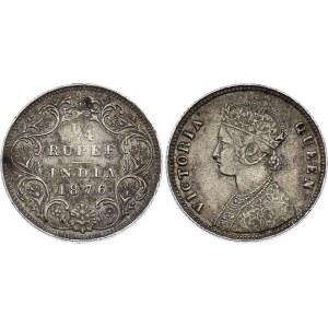 British India 1/4 Rupee 1876 C