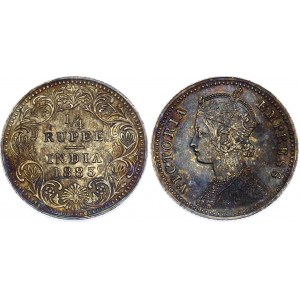 British India 1/4 Rupee 1883 C