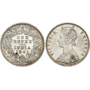 British India 1 Rupee 1901 C