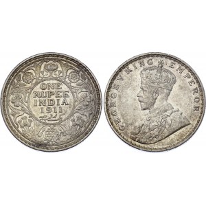 British India 1 Rupee 1911 B