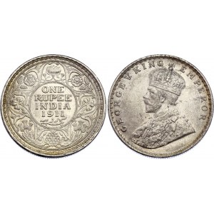 British India 1 Rupee 1911 C