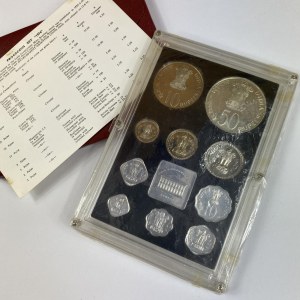 India Official Annual Proof Coin Set 1974 B Very Rare!
