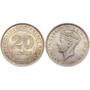 Malaya 20 Cents 1939