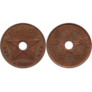 Belgian Congo 10 Centimes 1888