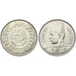Egypt 10 Piastres 1939 AH 1358