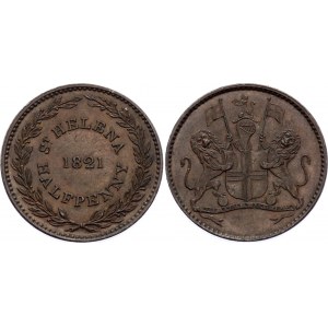 Saint Helena Half Penny 1821