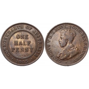 Australia Half Penny 1915 H Key Date Very Rare