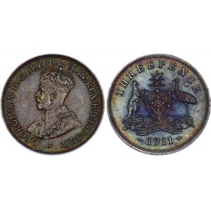 Australia 3 Pence 1911