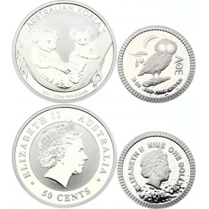 Australia & Niue 50 Cents & 1 Dollar 2011 - 2019