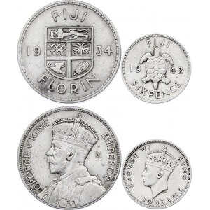 Fiji 6 Pence & 1 Florin 1934 - 1942
