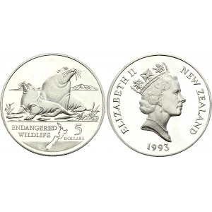 New Zealand 5 Dollar 1993