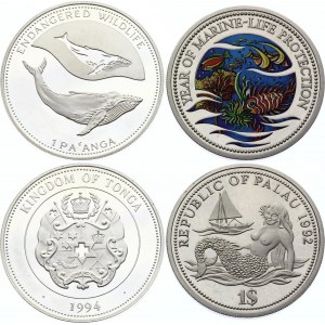 Tonga & Palau Lot of 2 Coins