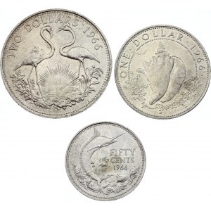 Bahamas 50 Cents - 1 - 2 Dollars 1966