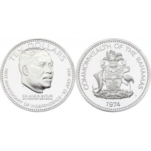 Bahamas 10 Dollars 1974