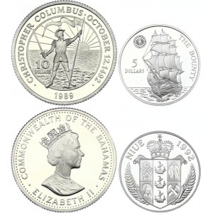 Bahamas & Niue 10 & 5 Dollars 1989 - 1992