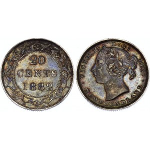 Canada Newfoundland 20 Cents 1882 H