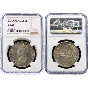 Canada 1 Dollar 1936 NGC MS 63