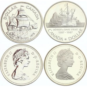 Canada 2 x 1 Dollar 1979 & 1987