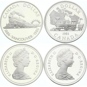 Canada 2 x 1 Dollar 1981 & 1986