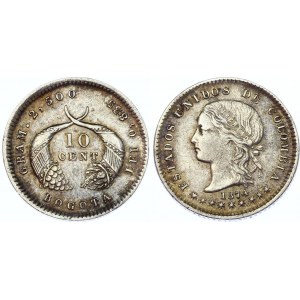 Colombia 10 Centavos 1874