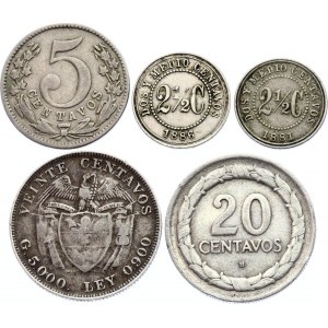 Colombia Lot of 5 Coins 1881 - 1945