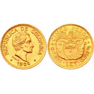 Colombia 5 Pesos 1924