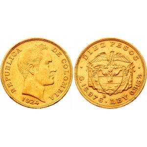 Colombia 10 Pesos 1924 B