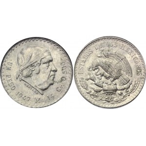 Mexico 1 Peso 1947 NNC MS 66