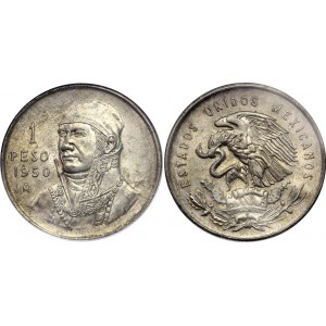 Mexico 1 Peso 1950 NNC MS 65