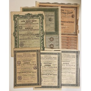 Russia Lot of Different Factrory Shares 1895 - 1907